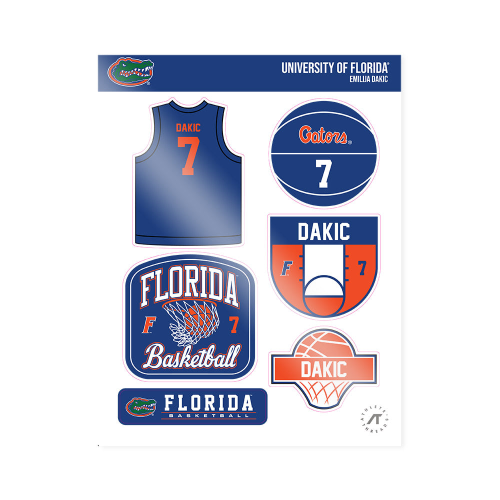Florida - NCAA Women's Basketball : Emilija Dakic - Sticker Sheet-0