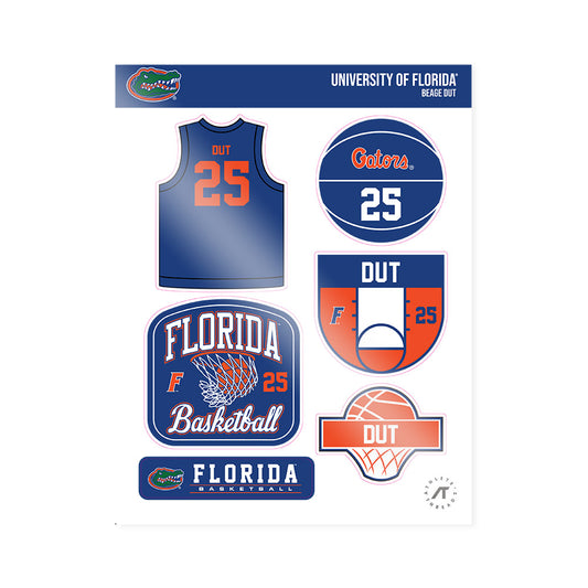 Florida - NCAA Women's Basketball : Beage Dut - Sticker Sheet-0
