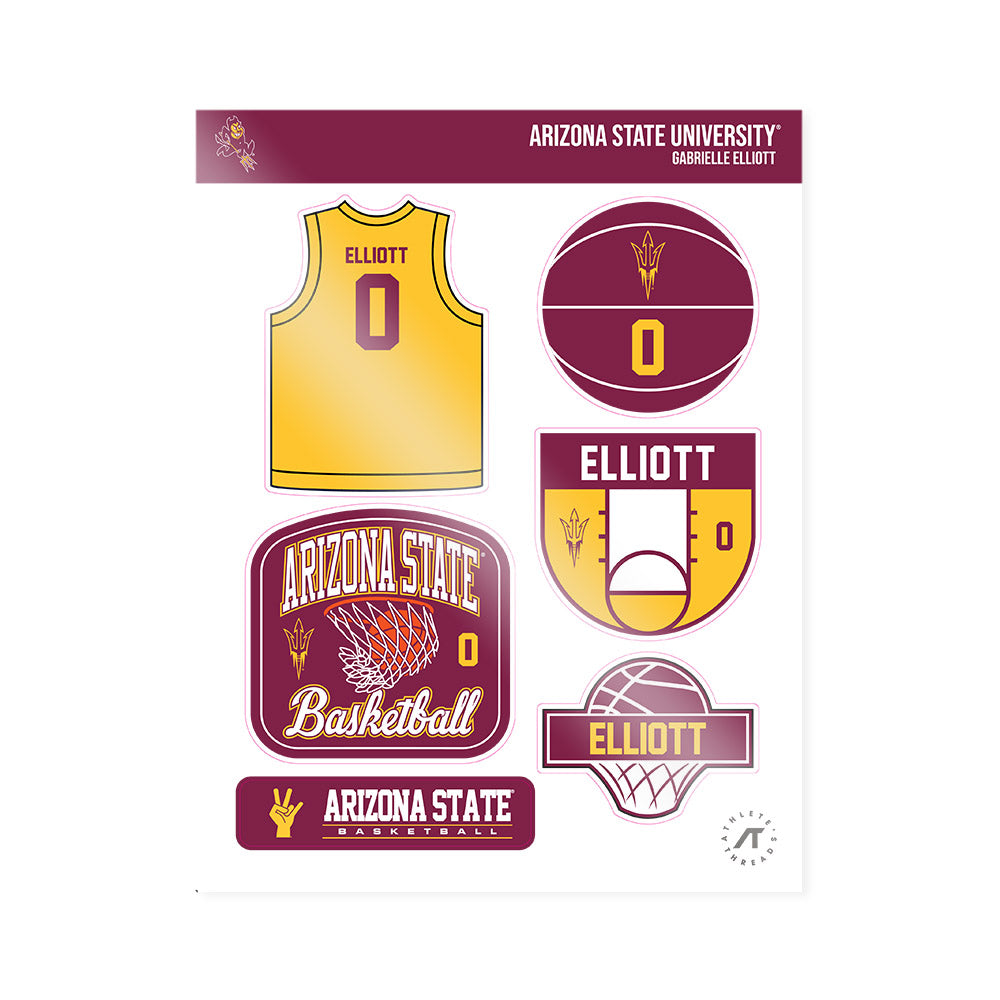 Arizona State - NCAA Women's Basketball : Gabrielle Elliott - Sticker Sheet-0