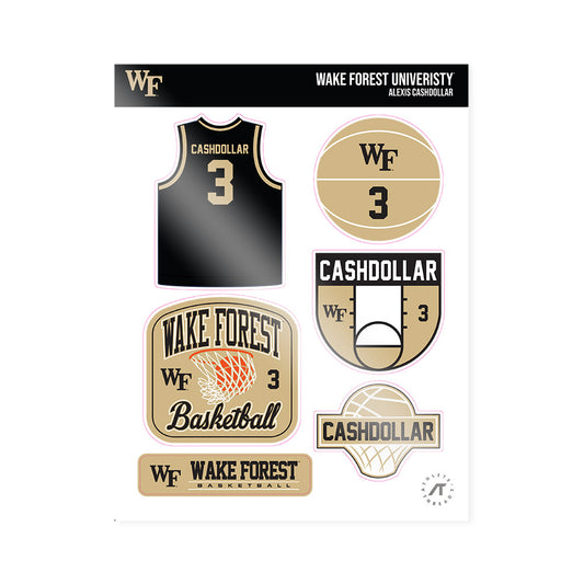Wake Forest - NCAA Women's Basketball : Alexis Cashdollar - Sticker Sheet-0