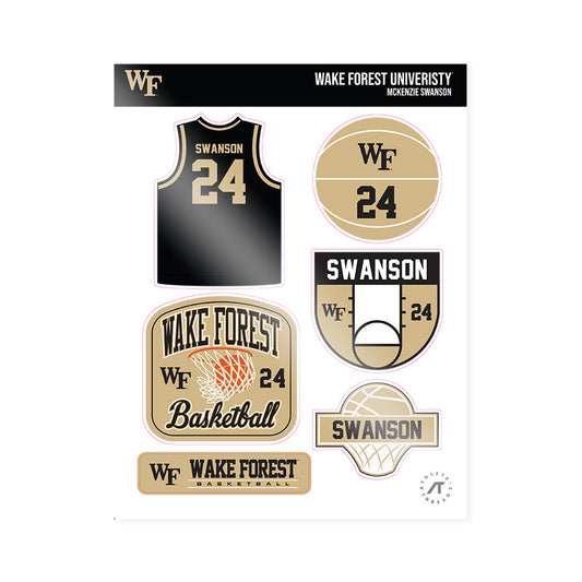 Wake Forest - NCAA Women's Basketball : Mckenzie Swanson - Sticker Sheet-0