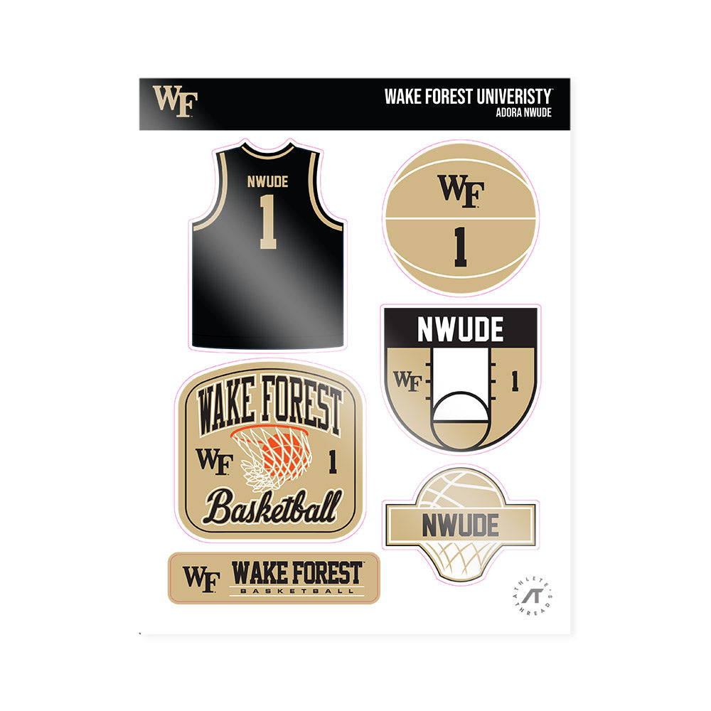 Wake Forest - NCAA Women's Basketball : Adora Nwude - Sticker Sheet-0