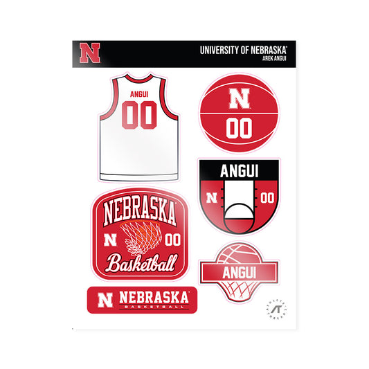 Nebraska - NCAA Women's Basketball : Arek Angui - Sticker Sheet-0