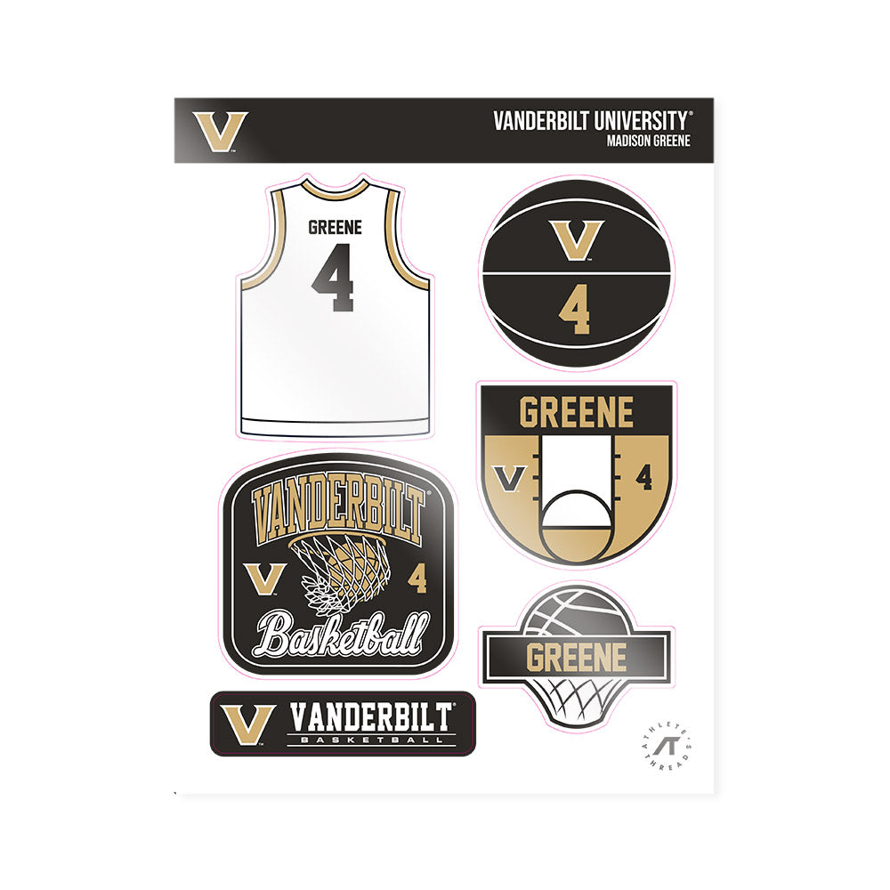 Vanderbilt - NCAA Women's Basketball : Madison Greene - Sticker Sheet-0