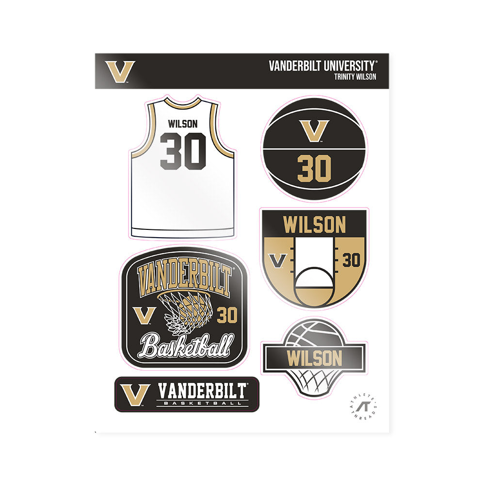 Vanderbilt - NCAA Women's Basketball : Trinity Wilson - Sticker Sheet-0