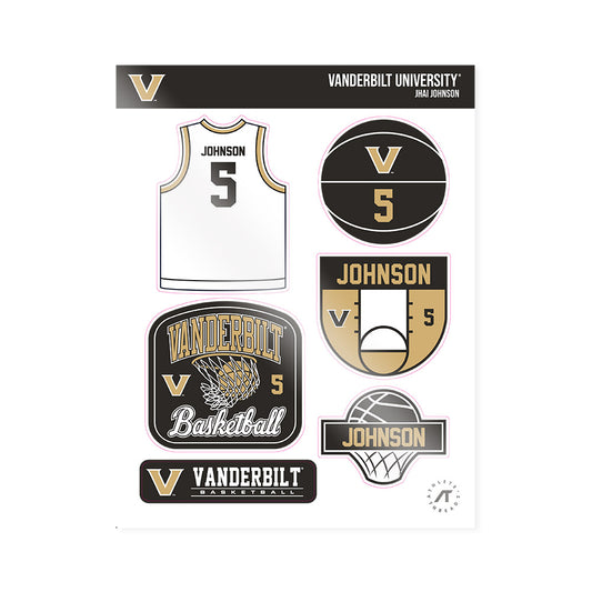 Vanderbilt - NCAA Women's Basketball : Jhai Johnson - Sticker Sheet-0