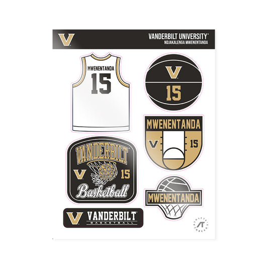Vanderbilt - NCAA Women's Basketball : Ndjakalenga Mwenentanda - Sticker Sheet-0