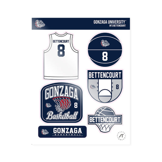 Gonzaga - NCAA Women's Basketball : In's Bettencourt - Sticker Sheet-0