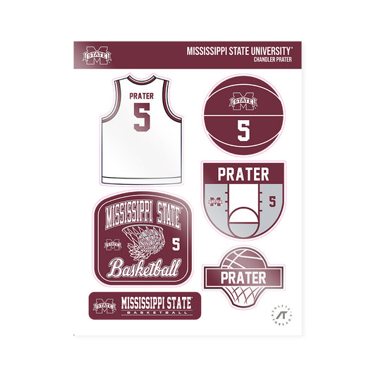 Mississippi State - NCAA Women's Basketball : Chandler Prater - Sticker Sheet-0