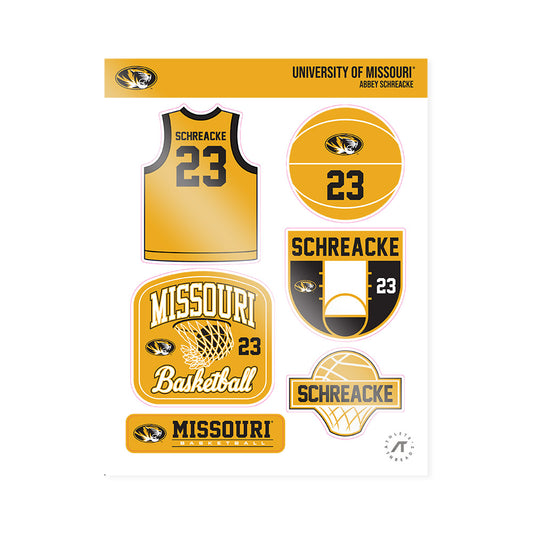 Missouri - NCAA Women's Basketball : Abbey Schreacke - Sticker Sheet-0