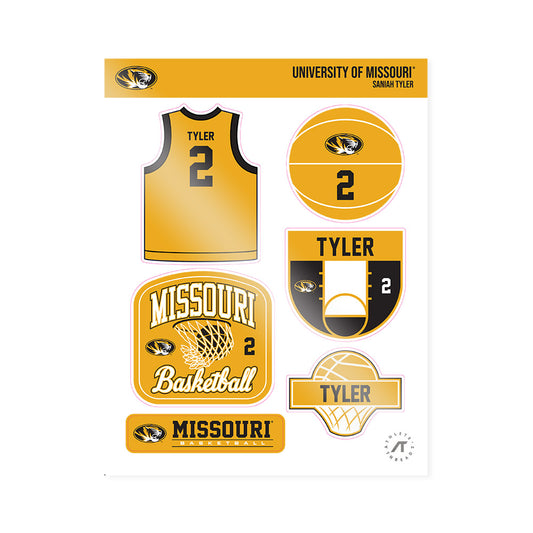 Missouri - NCAA Women's Basketball : saniah tyler - Sticker Sheet-0