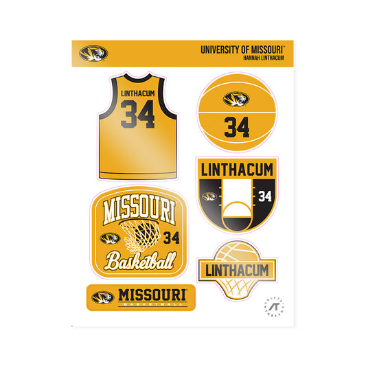 Missouri - NCAA Women's Basketball : Hannah Linthacum - Sticker Sheet-0