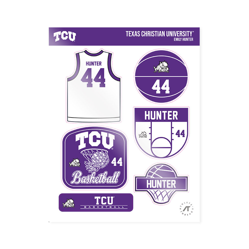 TCU - NCAA Women's Basketball : Emily Hunter - Sticker Sheet-0