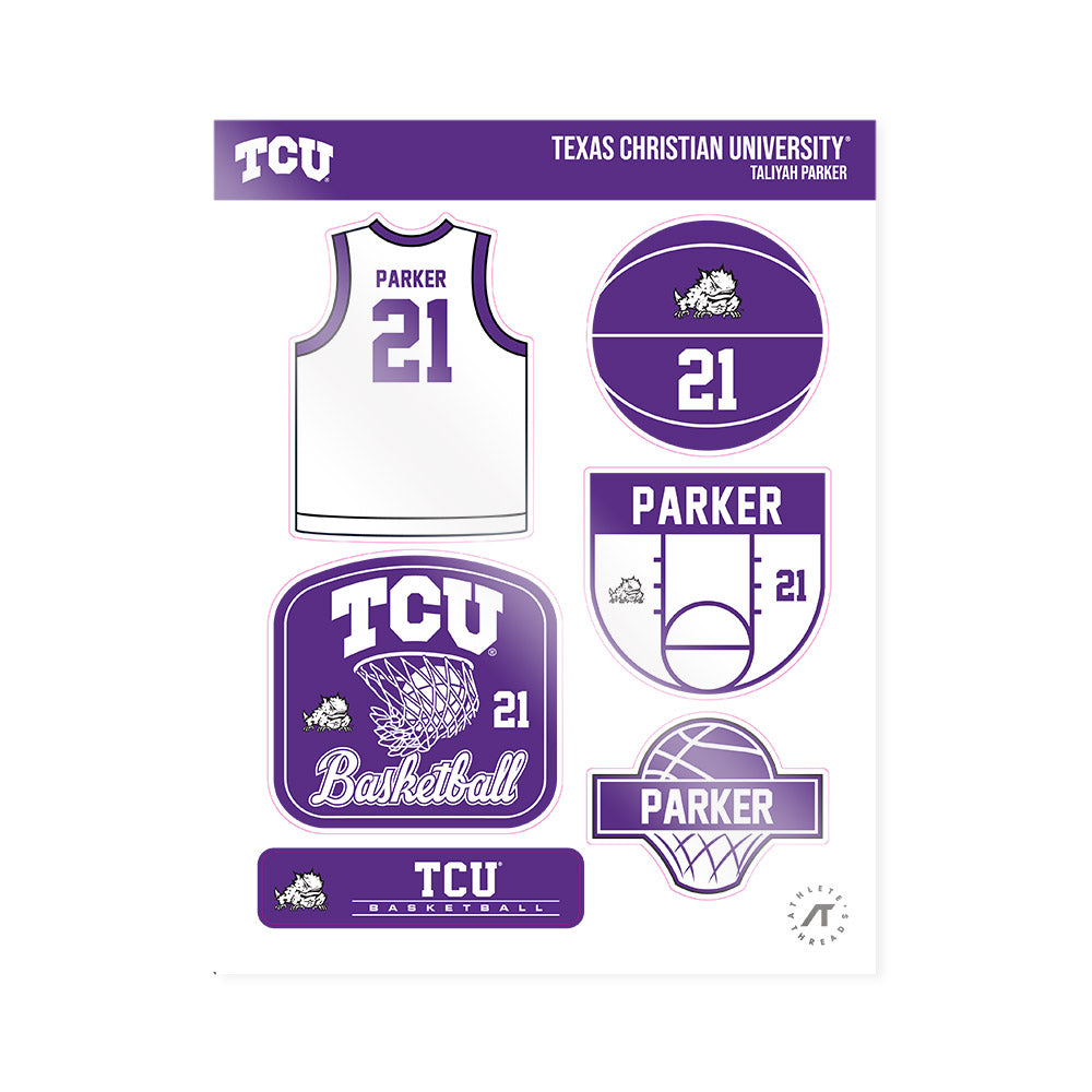 TCU - NCAA Women's Basketball : Taliyah Parker - Sticker Sheet-0