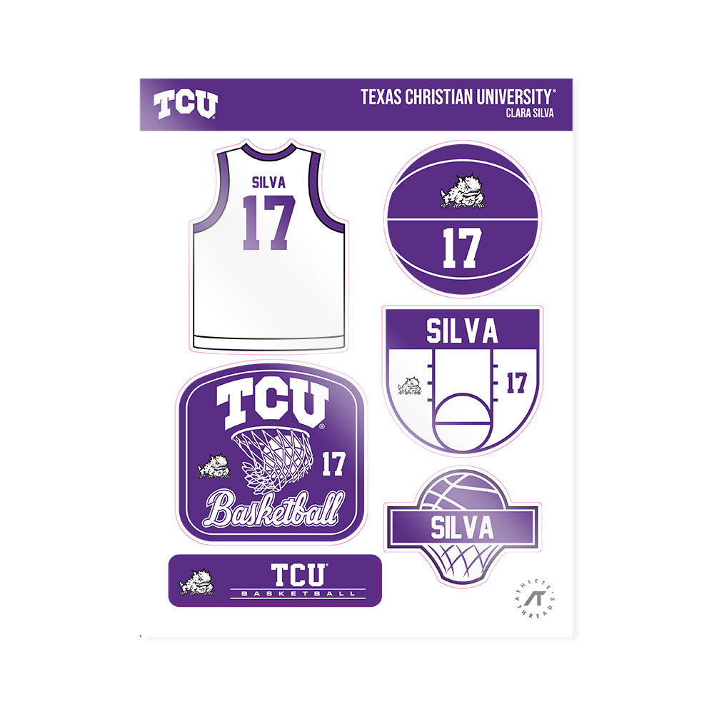 TCU - NCAA Women's Basketball : Clara Silva - Sticker Sheet-0