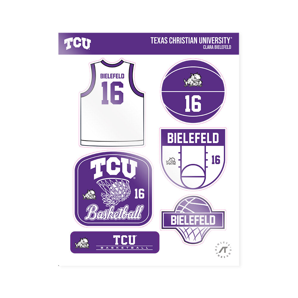 TCU - NCAA Women's Basketball : Clara Bielefeld - Sticker Sheet-0