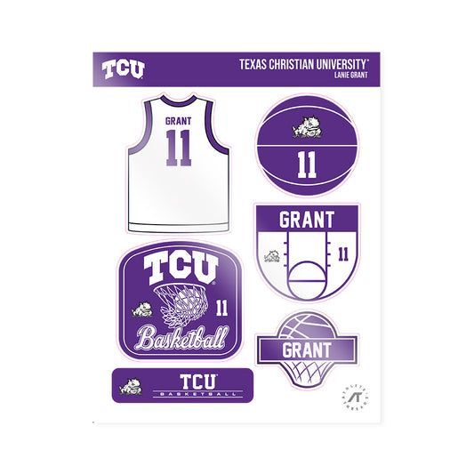 TCU - NCAA Women's Basketball : Lanie Grant - Sticker Sheet-0