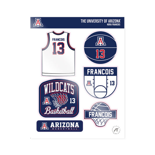 Arizona - NCAA Women's Basketball : Nora Francois - Sticker Sheet-0