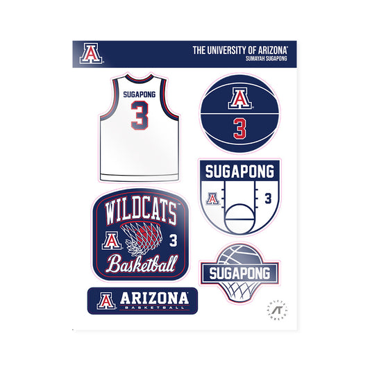 Arizona - NCAA Women's Basketball : Sumayah Sugapong - Sticker Sheet-0