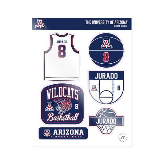Arizona - NCAA Women's Basketball : Mireia Jurado - Sticker Sheet-0