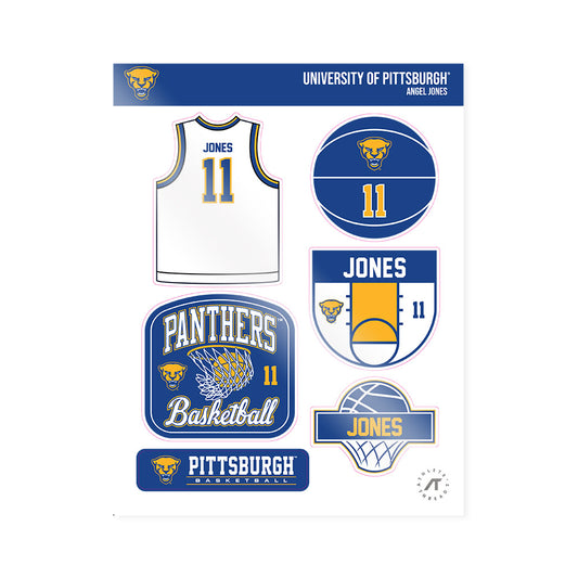 Pittsburgh - NCAA Women's Basketball : Angel Jones - Sticker Sheet-0