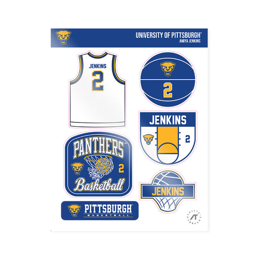Pittsburgh - NCAA Women's Basketball : Amiya Jenkins - Sticker Sheet-0
