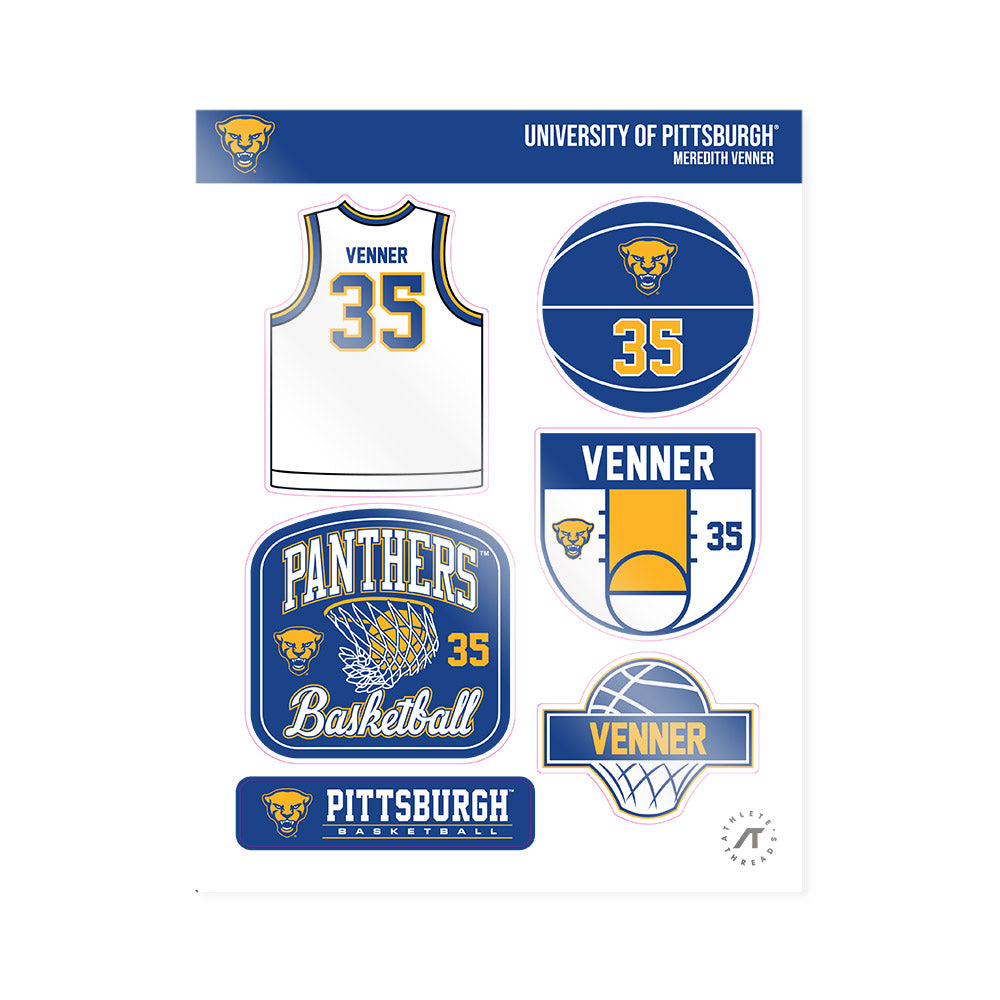 Pittsburgh - NCAA Women's Basketball : Meredith Venner - Sticker Sheet-0