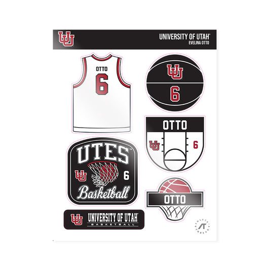 Utah - NCAA Women's Basketball : Evelina Otto - Sticker Sheet-0
