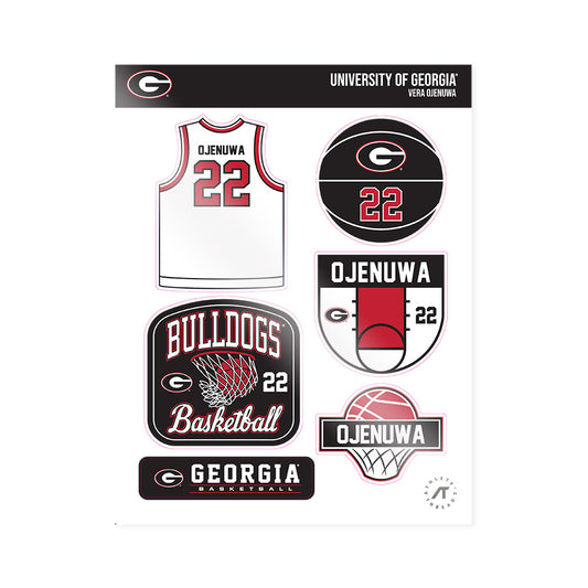 Georgia - NCAA Women's Basketball : Vera Ojenuwa - Sticker Sheet-0