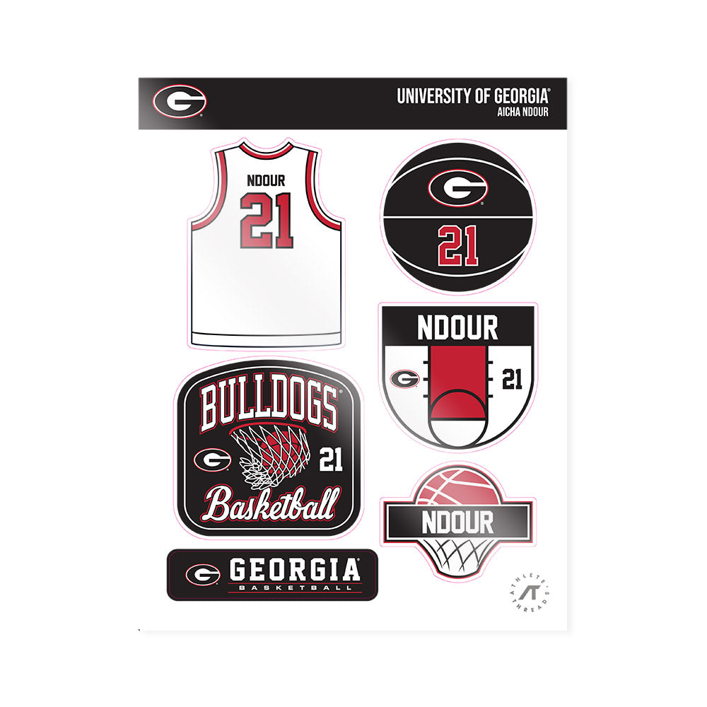 Georgia - NCAA Women's Basketball : Aicha Ndour - Sticker Sheet-0