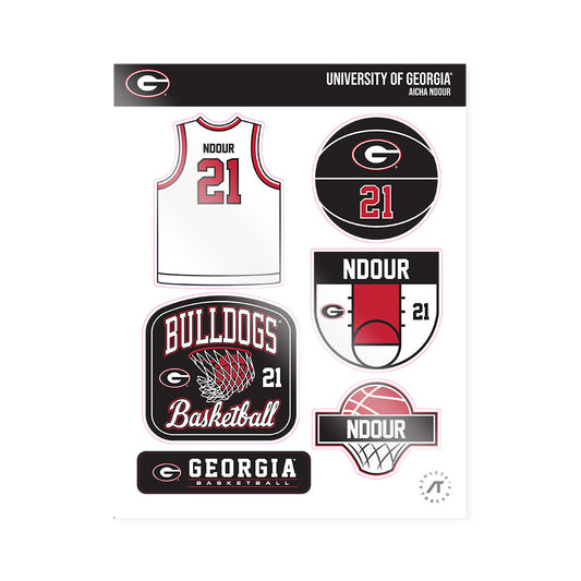 Georgia - NCAA Women's Basketball : Aicha Ndour - Sticker Sheet-0