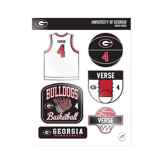 Georgia - NCAA Women's Basketball : Miyah Verse - Sticker Sheet-0