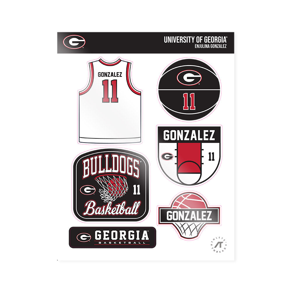 Georgia - NCAA Women's Basketball : Enjulina Gonzalez - Sticker Sheet-0