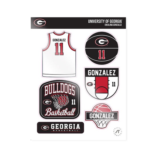 Georgia - NCAA Women's Basketball : Enjulina Gonzalez - Sticker Sheet-0