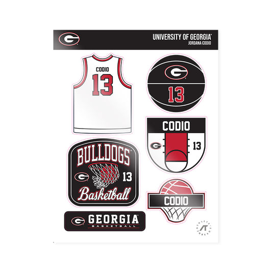 Georgia - NCAA Women's Basketball : Jordana Codio - Sticker Sheet-0