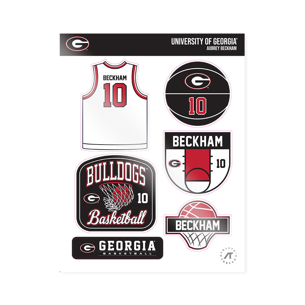 Georgia - NCAA Women's Basketball : Aubrey Beckham - Sticker Sheet-0