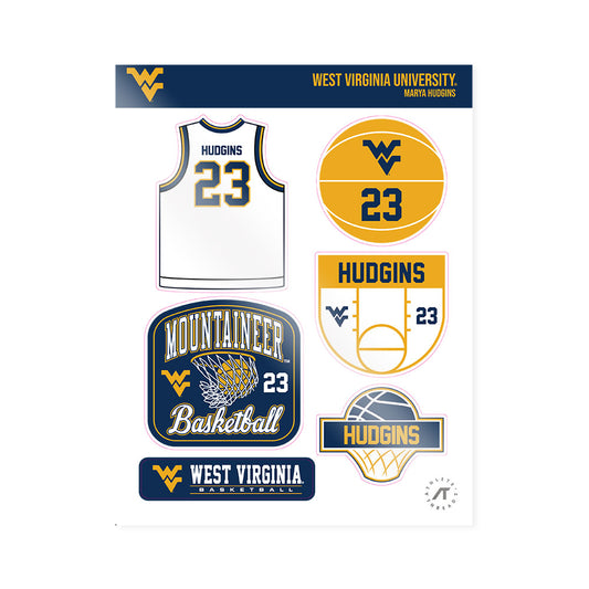 West Virginia - NCAA Women's Basketball : Marya Hudgins - Sticker Sheet-0