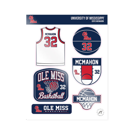 Ole Miss - NCAA Women's Basketball : Cotie McMahon - Sticker Sheet-0