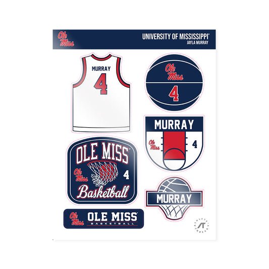 Ole Miss - NCAA Women's Basketball : Jayla Murray - Sticker Sheet-0