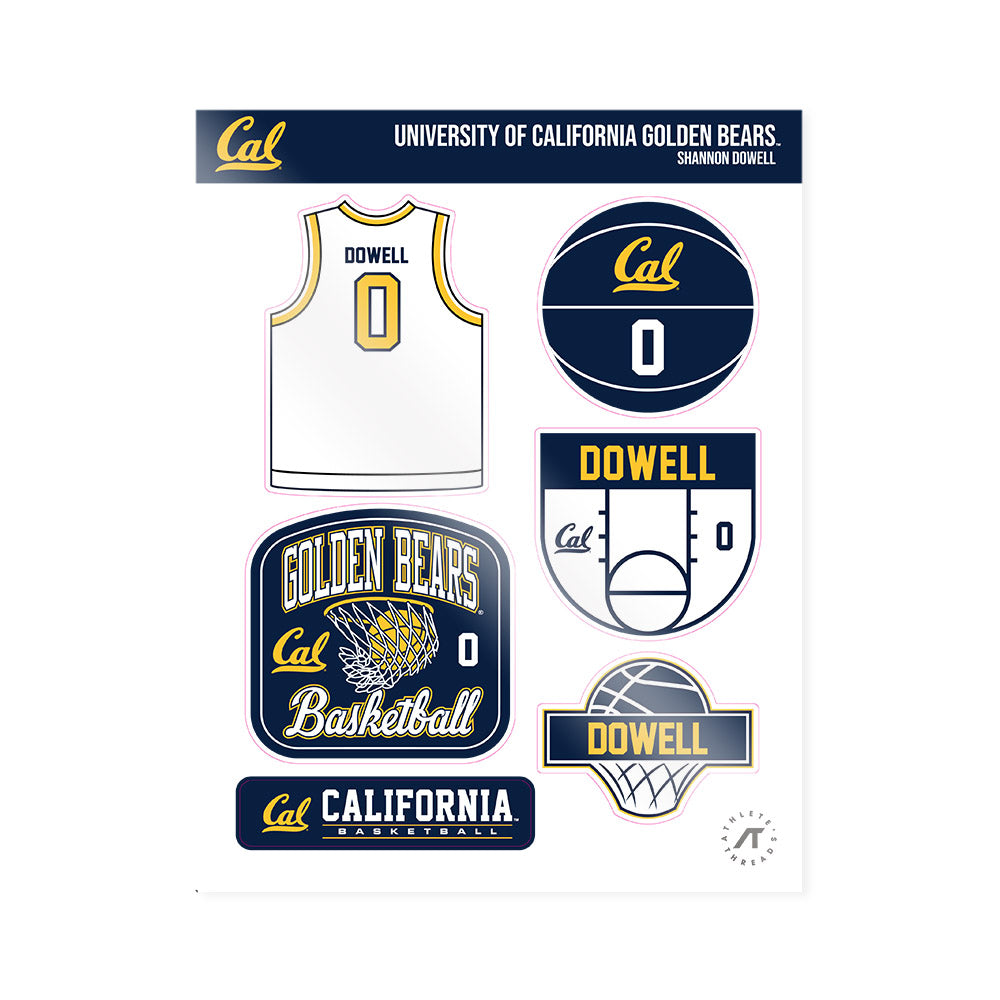 UC Berkeley - NCAA Women's Basketball : Shannon Dowell - Sticker Sheet-0