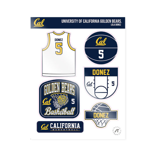 UC Berkeley - NCAA Women's Basketball : Lola Donez - Sticker Sheet-0