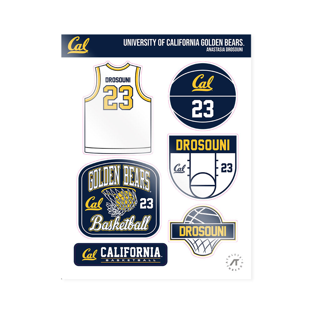 UC Berkeley - NCAA Women's Basketball : Anastasia Drosouni - Sticker Sheet-0