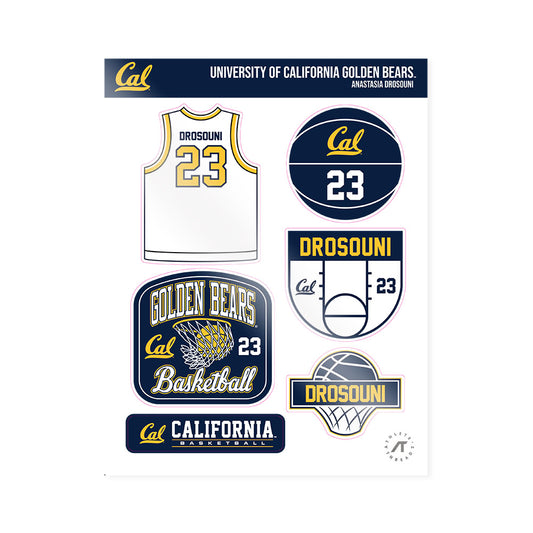 UC Berkeley - NCAA Women's Basketball : Anastasia Drosouni - Sticker Sheet-0