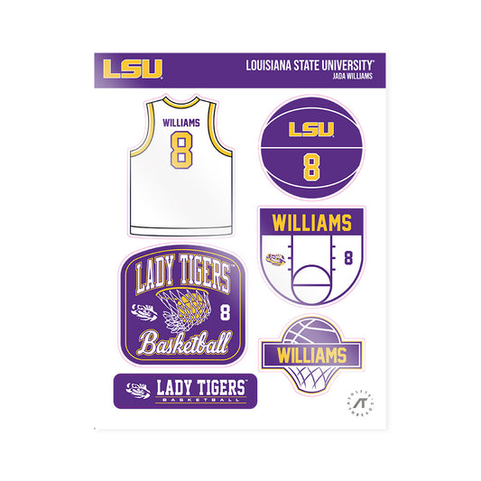 LSU - NCAA Women's Basketball : Jada Williams - Sticker Sheet-0