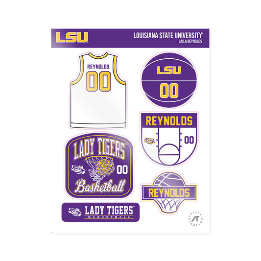 LSU - NCAA Women's Basketball : Laila Reynolds - Sticker Sheet-0