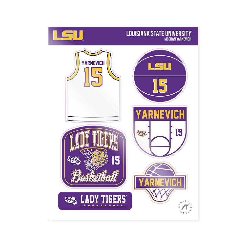LSU - NCAA Women's Basketball : Meghan Yarnevich - Sticker Sheet-0