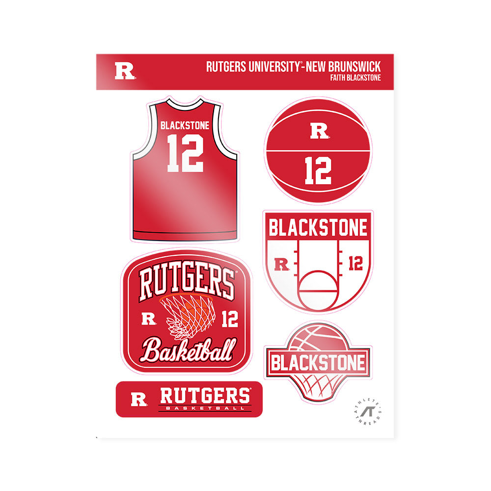 Rutgers - NCAA Women's Basketball : Faith Blackstone - Sticker Sheet-0
