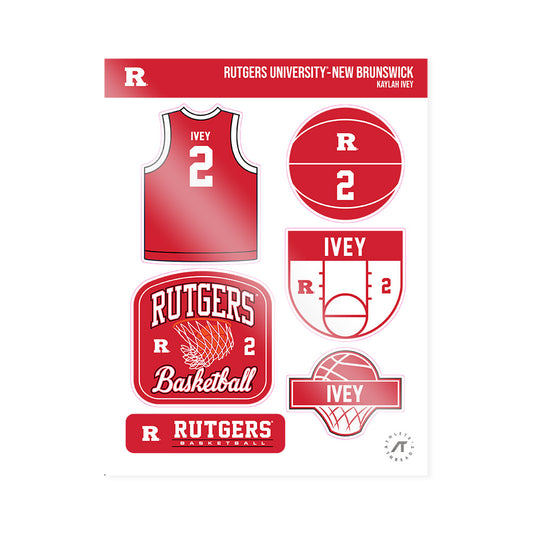 Rutgers - NCAA Women's Basketball : Kaylah Ivey - Sticker Sheet-0