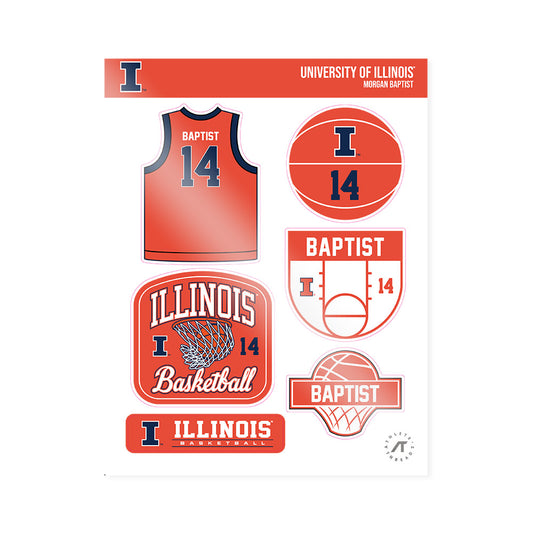 Illinois - NCAA Women's Basketball : Morgan Baptist - Sticker Sheet-0