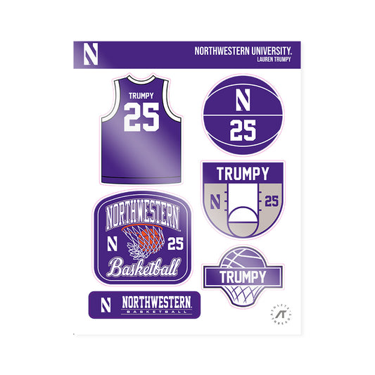 Northwestern - NCAA Women's Basketball : Lauren Trumpy - Sticker Sheet-0